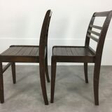 Pair of chairs René Gabriel design reconstruction 50s