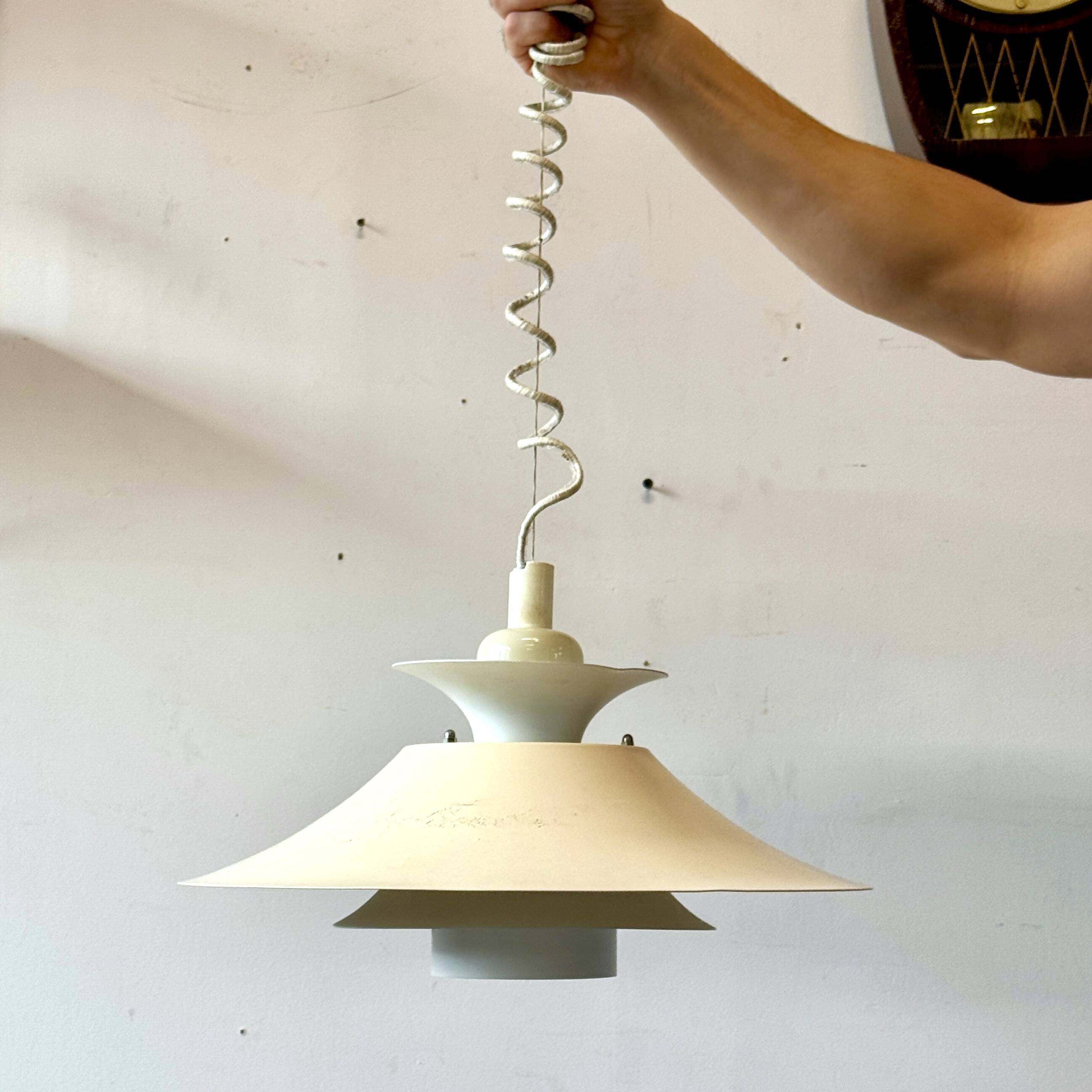 Adjustable Pendant Lamp, 1970s Sweden, Mid-C, Vintage