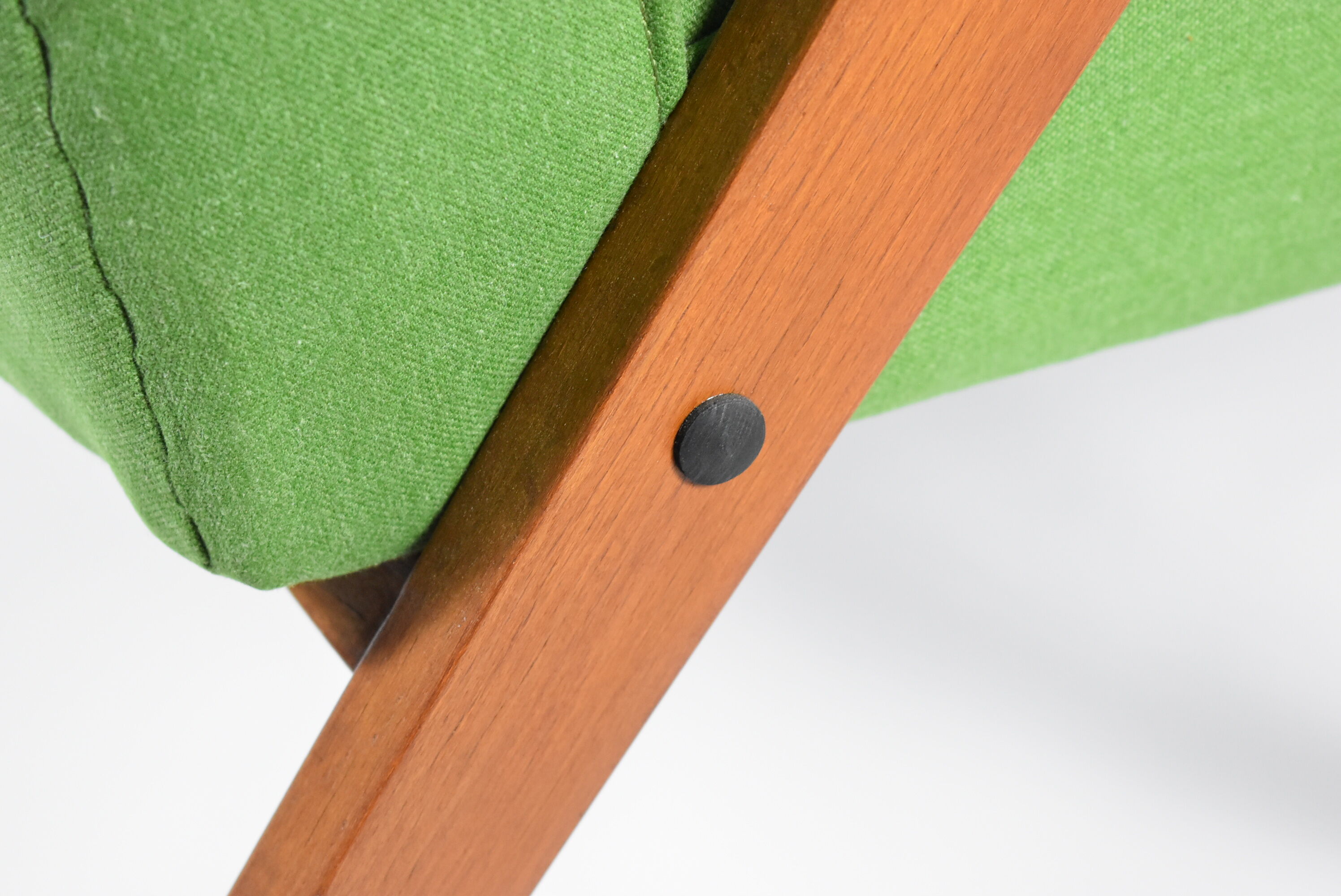 Vintage armchair "Bunny" 1960s, spring green