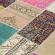 Hand-Knotted Oriental Overdyed 209 cm x 298 cm Multicolor Patchwork Carpet