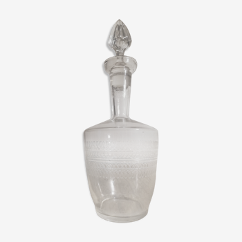 Vintage crystal wine carafe