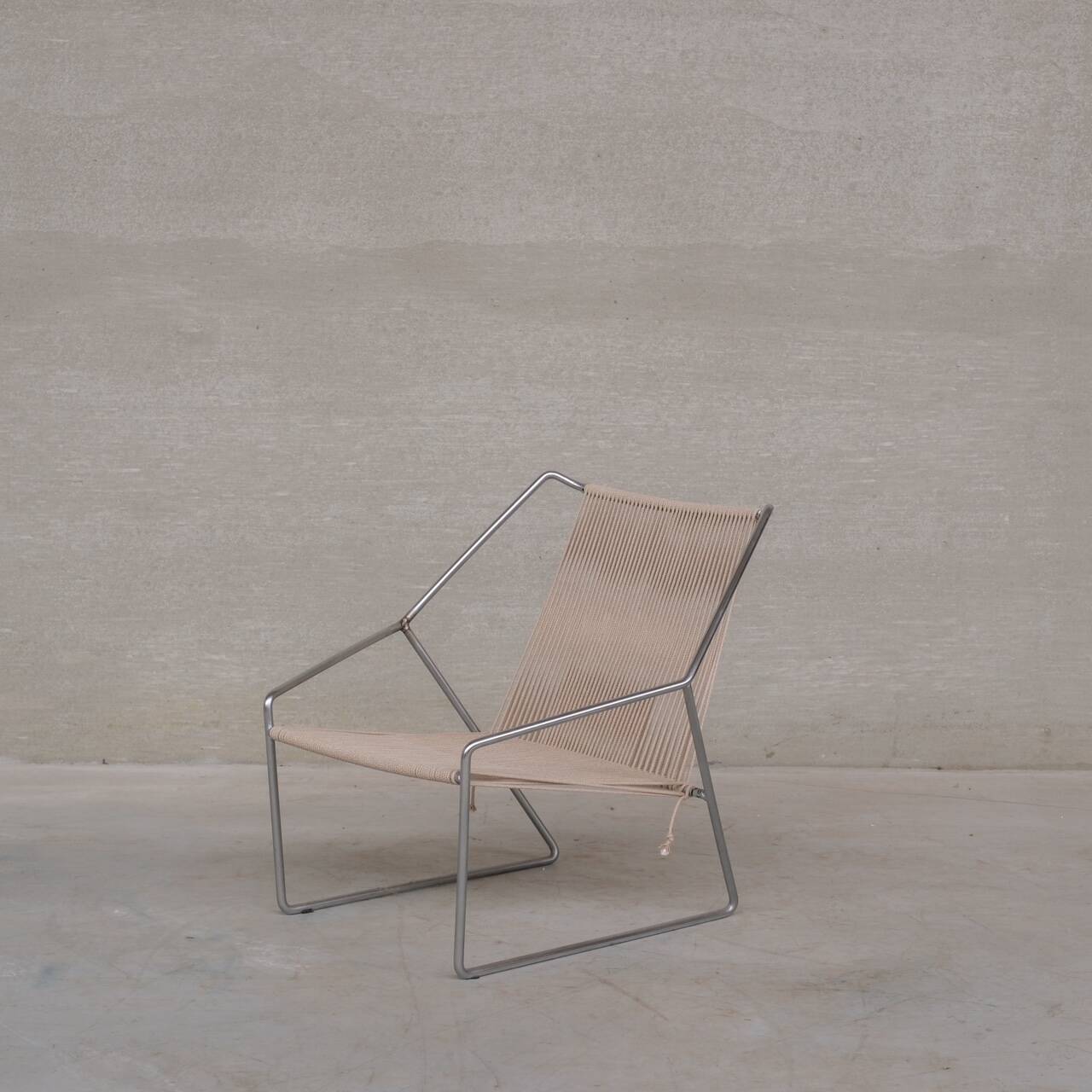 Pair of Mid-Century Danish Steel Armchairs by Henning Flok