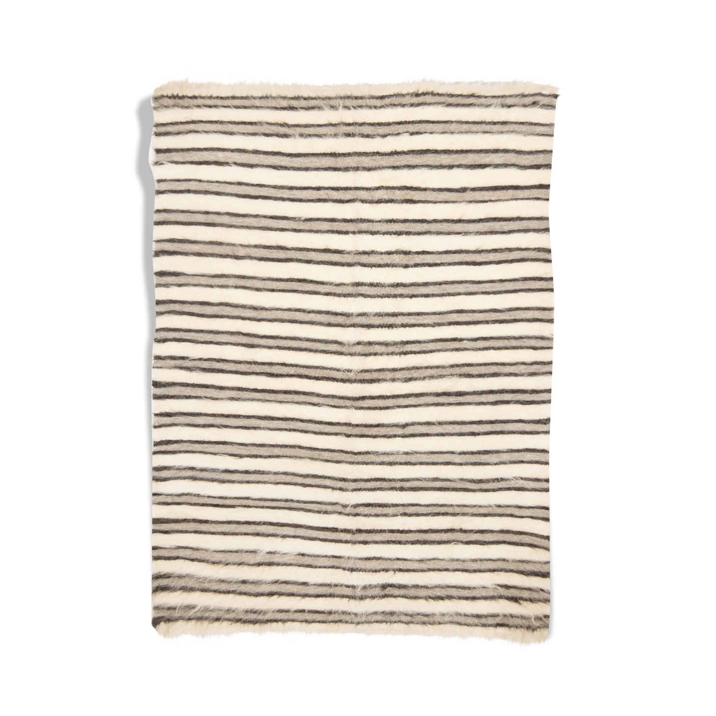 Striped wool carpet 200 x 154 cm