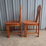 Pair of pine chairs