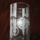 Crystal vase Baccarat roll tube engraved