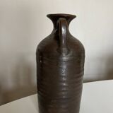 potter's pitcher vase in sandstone turned with coil Puisaye 1970
