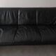 Canapé Leolux vintage en cuir 3 places – design années 80 (214 cm)