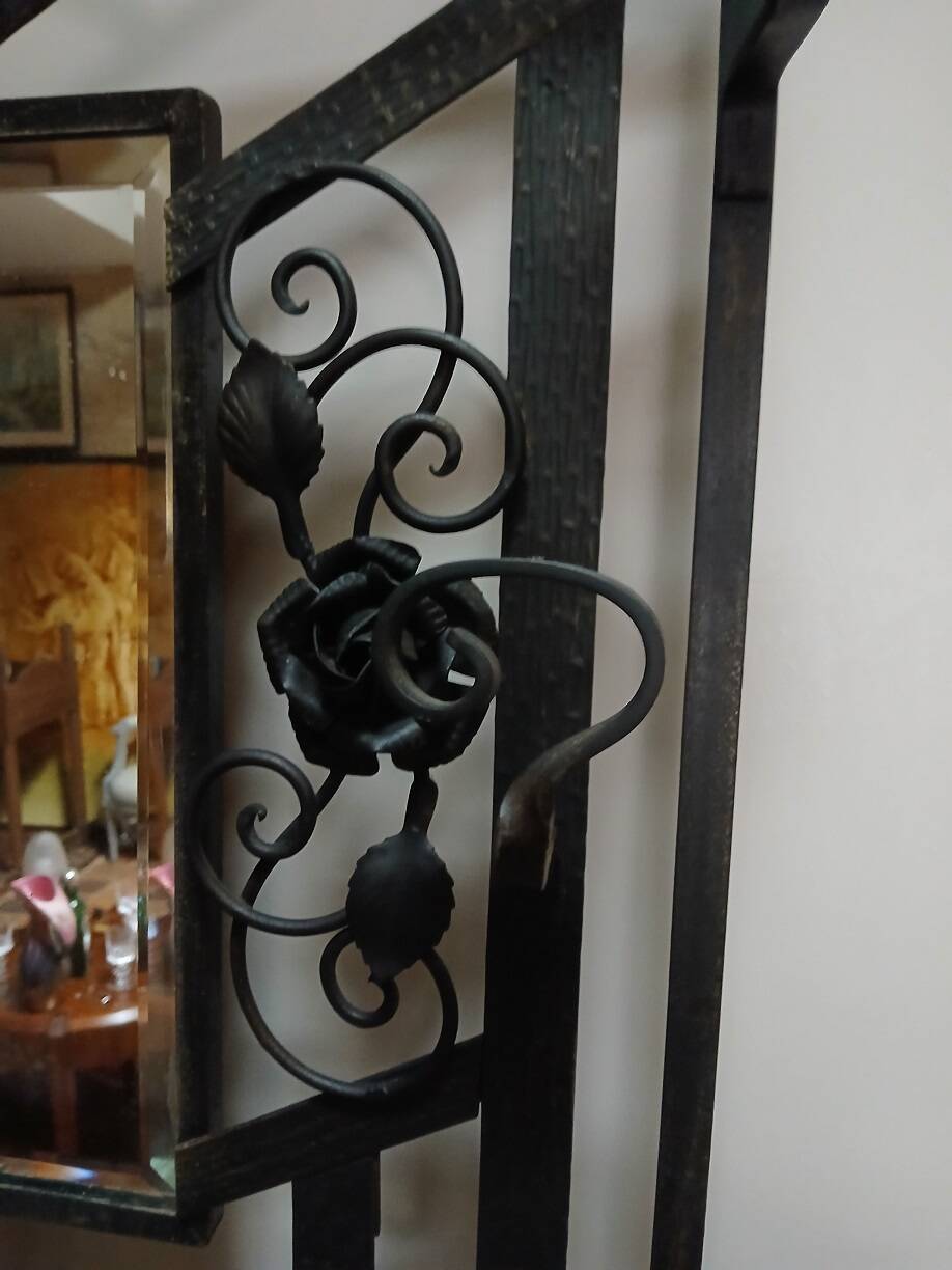 Portemanteau Art Déco en fer forgé