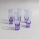 Set of 6 Vintage Alexandrite Purple Crystal Drinking Glasses - Murano Glass, 1970s Italy, Heavy Base