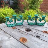 Pair of ceramic candlesticks