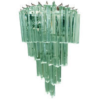 Green-wather “triedro” murano glass twister wall sconce