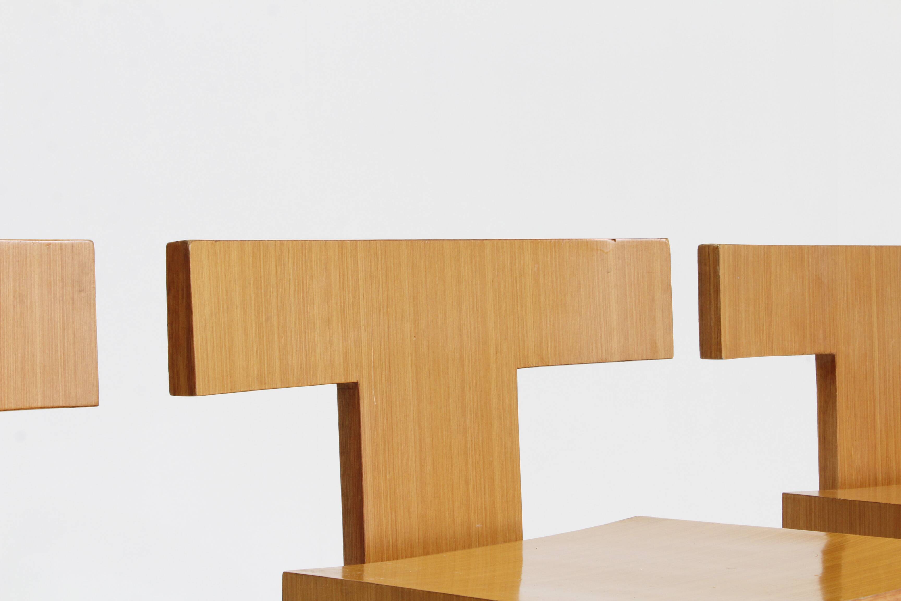 Vintage sculptural dining chairs , set of 5