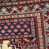 Tapis de Prière Vintage Lahore Pakistanais, Années 1960, Élégance et Tradit