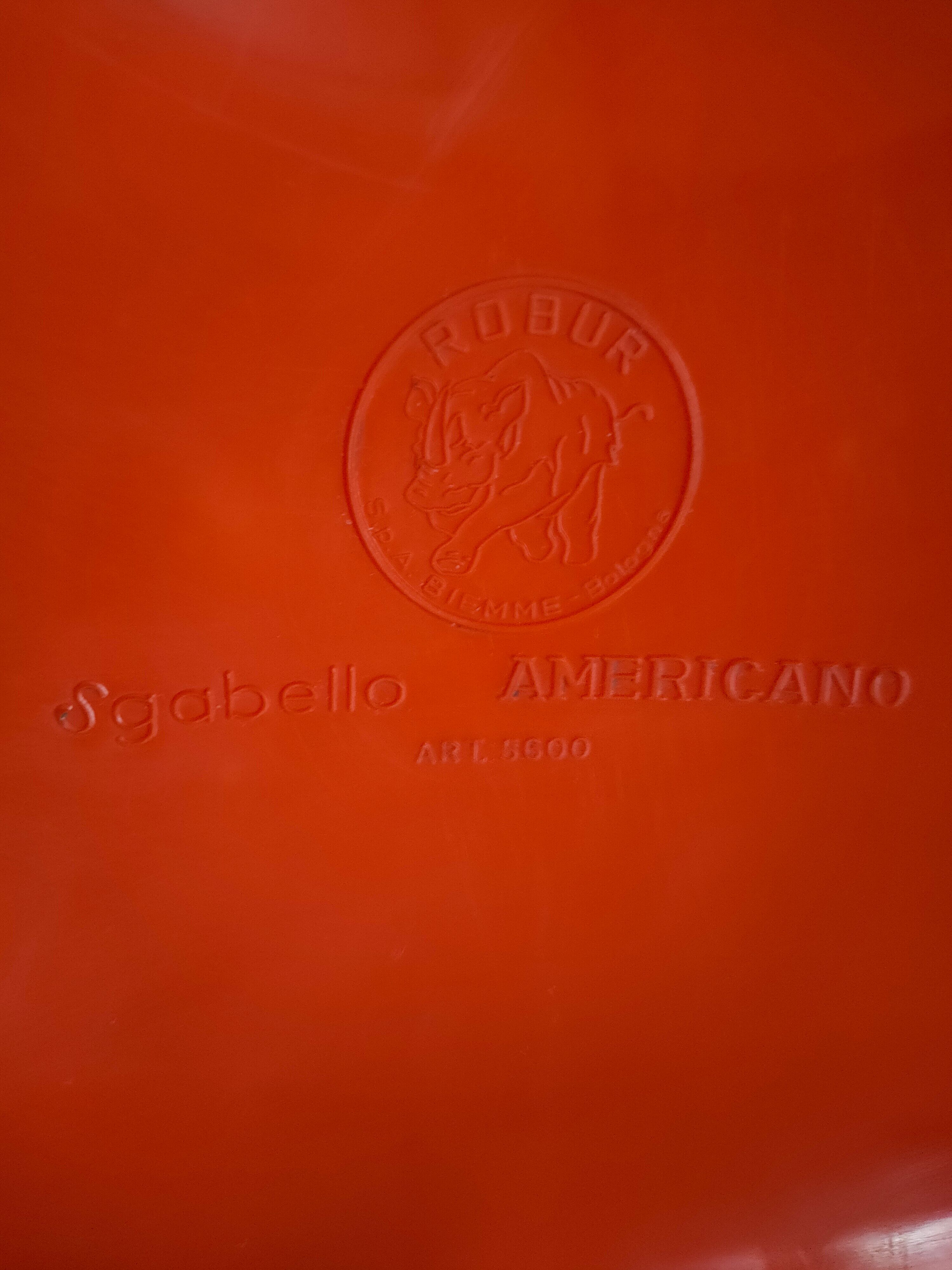 Tabouret Orange "Robur Sgabello Americano", années 70'