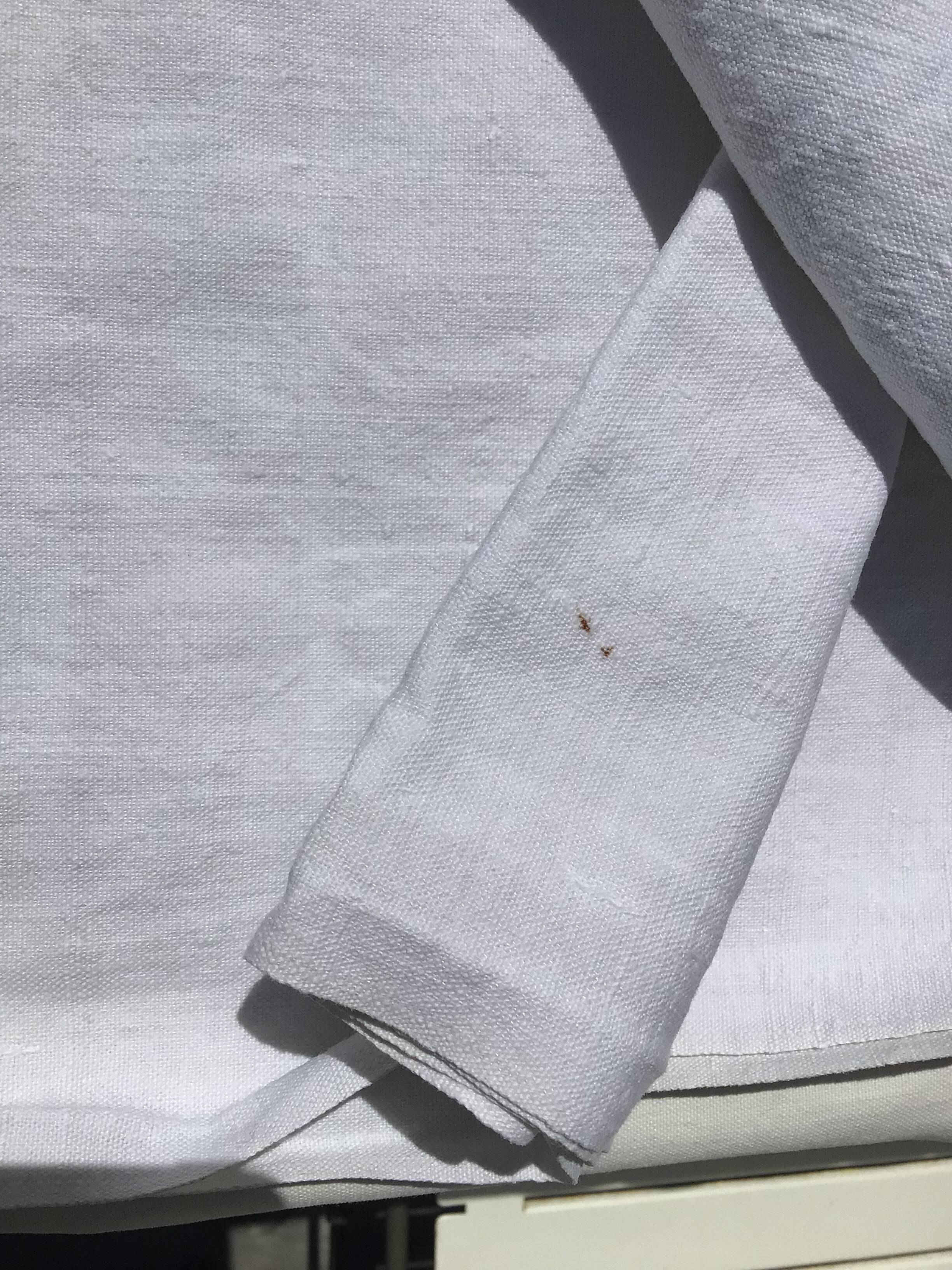 Drap 1 place brodé YM ruban noué bleu