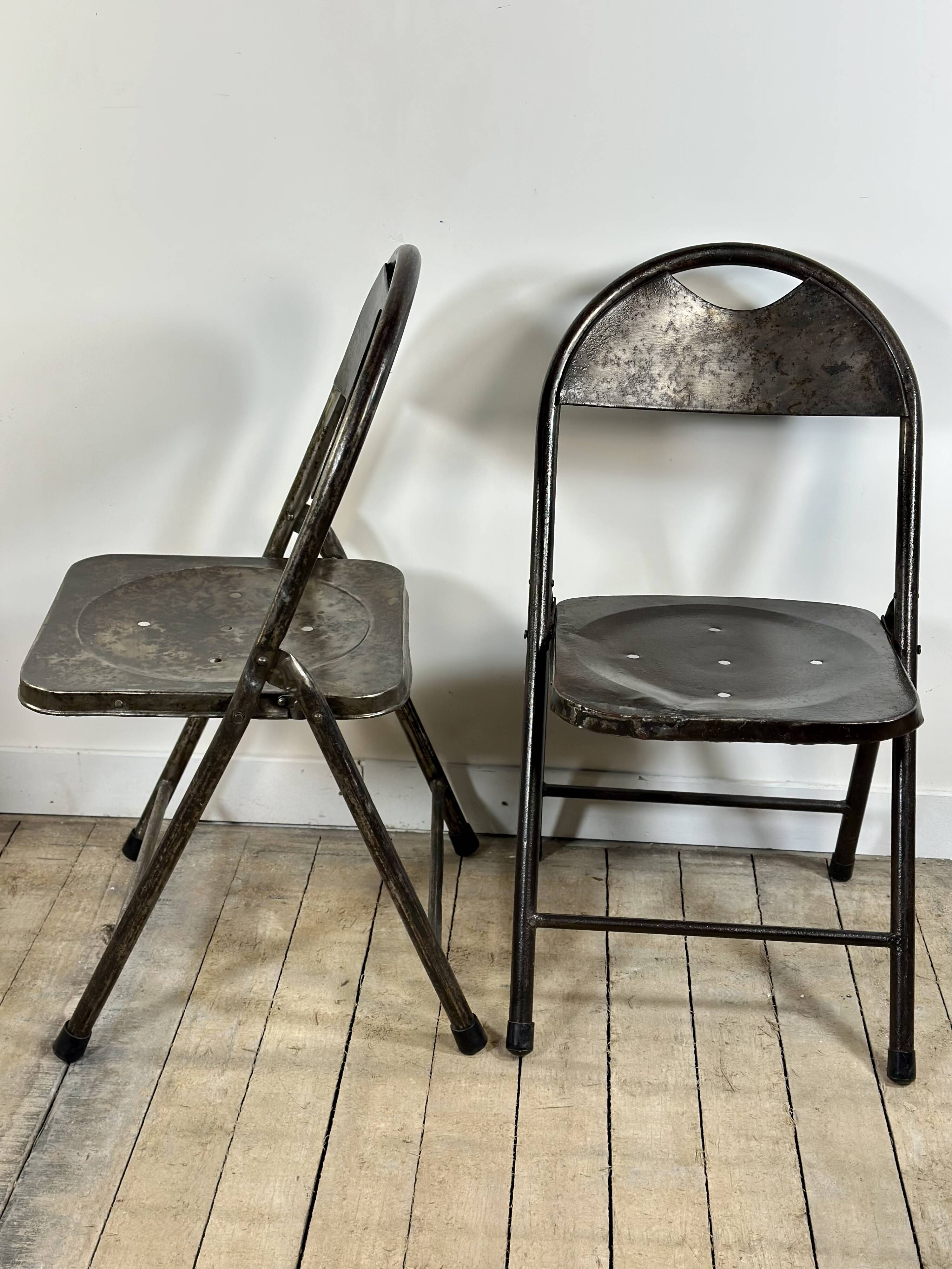 Set of 6 industrial style chairs from the 2000s.