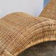 Vintage rattan chaise longue deck chair - 1970s