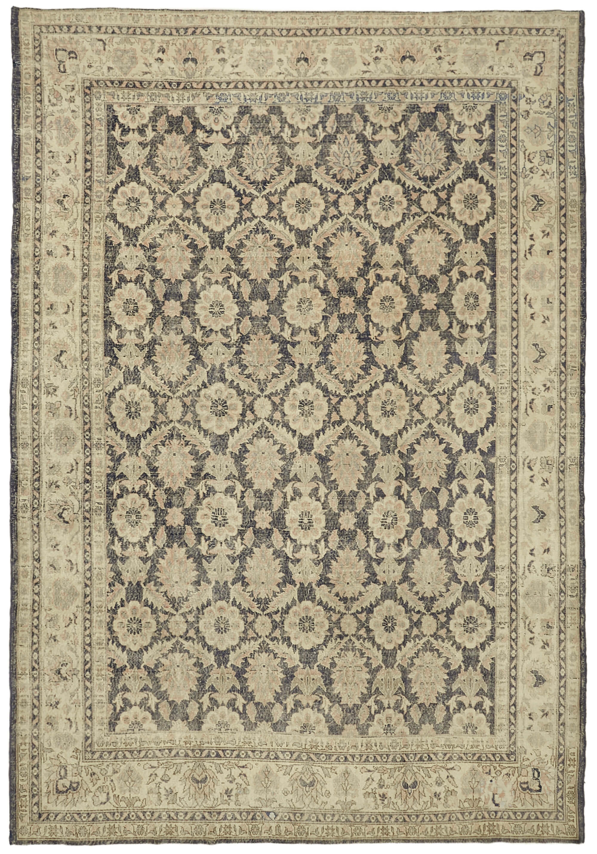 1980s 277 cm x 393 cm beige wool carpet
