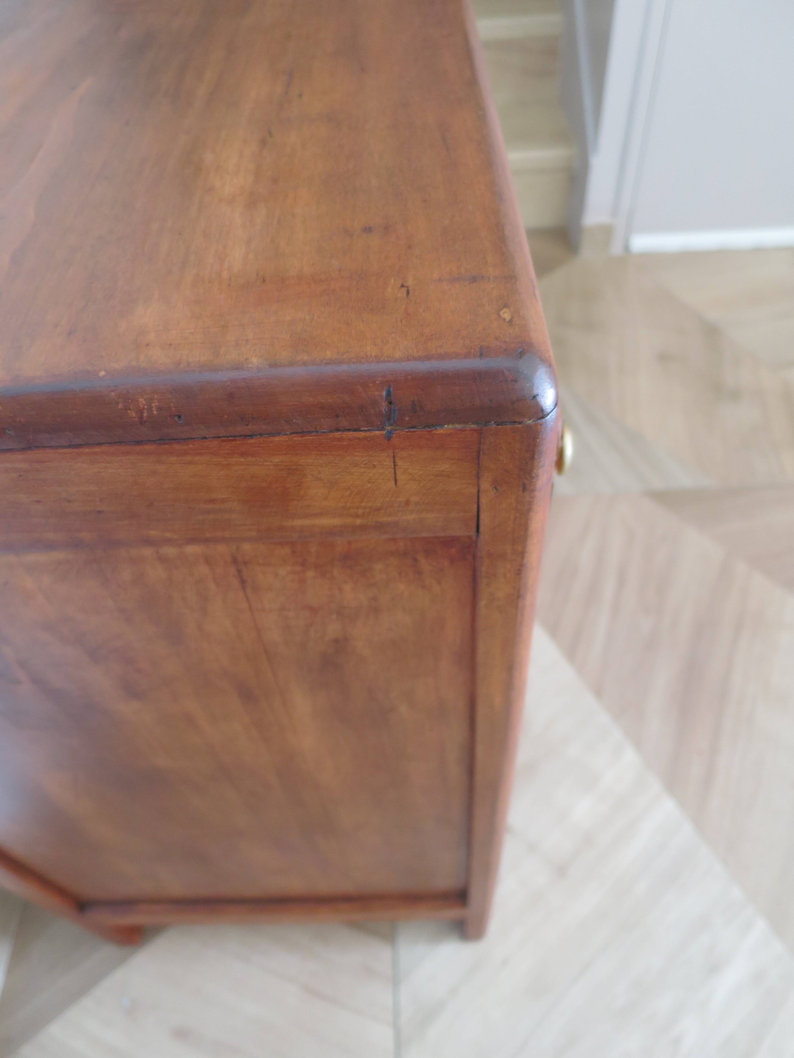 Art Deco chest of drawers in dark wood with 3 drawers, 1950s
