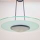 Vintage Italian Glass Disc UFO Pendant Lamp, 1980s
