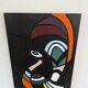 Carved tribal animal art painting