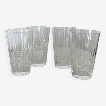 Set de quatre verres gobelets baccarat modèle Nancy