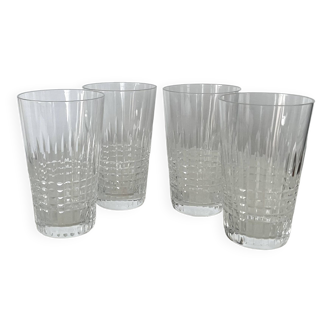 Set de quatre verres gobelets baccarat modèle Nancy