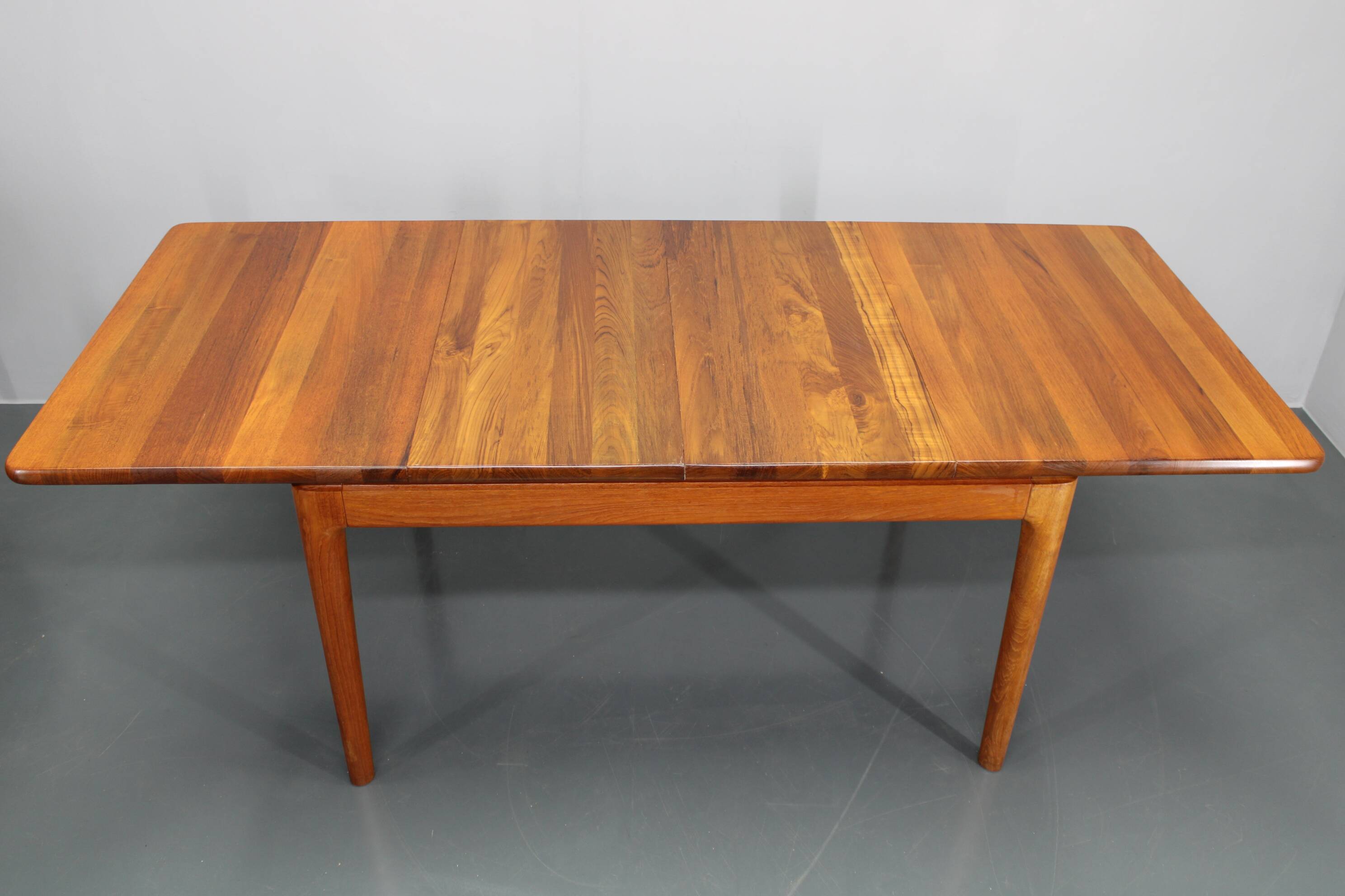 1960s Solid Teak Extendable Dining Table by Glostrup Mobelfabrik, Denmark