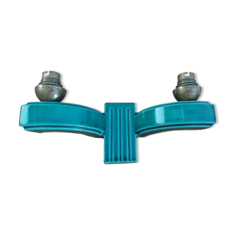 Double wall lamp in earthenware style, Art Deco, Year 1950
