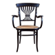 Fauteuil bistrot Fischel Jugendstil en bois courbé période thonet