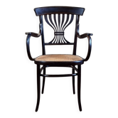 Fischel Jugendstil bistro armchair in curved wood, Thonet period
