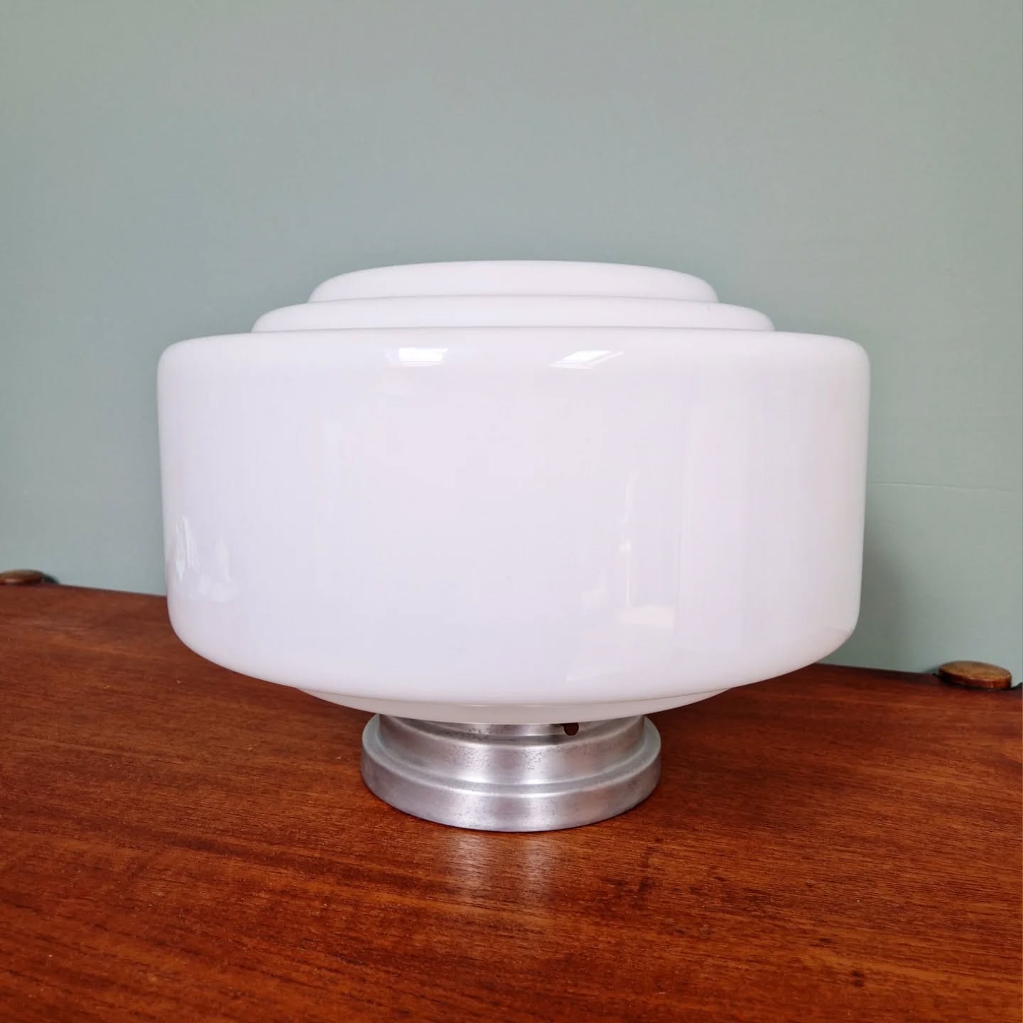 Art Deco ceiling light by Philips, white opaline, 1930.