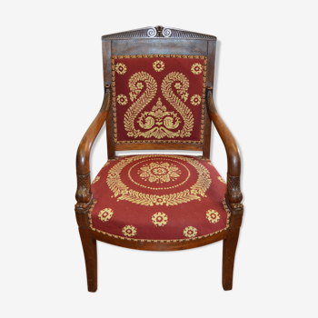 Fauteuil style Empire en acajou