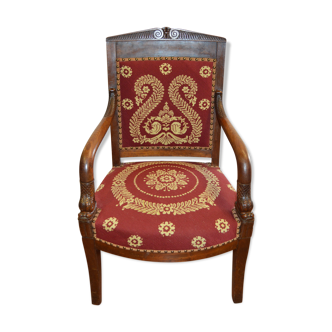 Empire-style mahogany chair