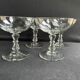 4 champagne glasses 1/2 cut crystal - portieux service alsacien