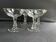 4 champagne glasses 1/2 cut crystal - portieux service alsacien