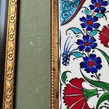 Hand painted Iznik ceramic frame from Türkiye