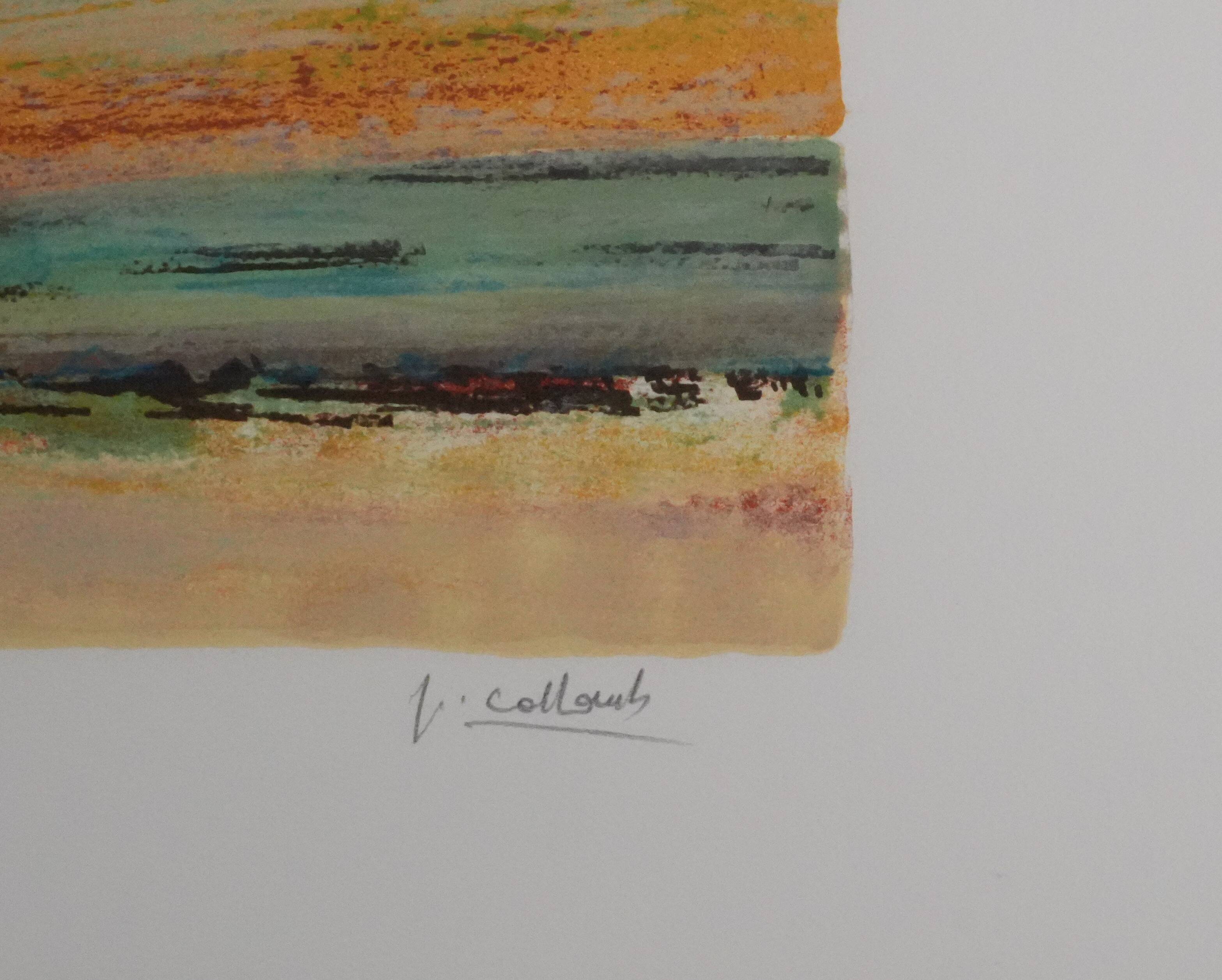 Paul Collomb: Marine air, original signed lithograph.