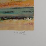 Paul Collomb: Marine air, original signed lithograph.