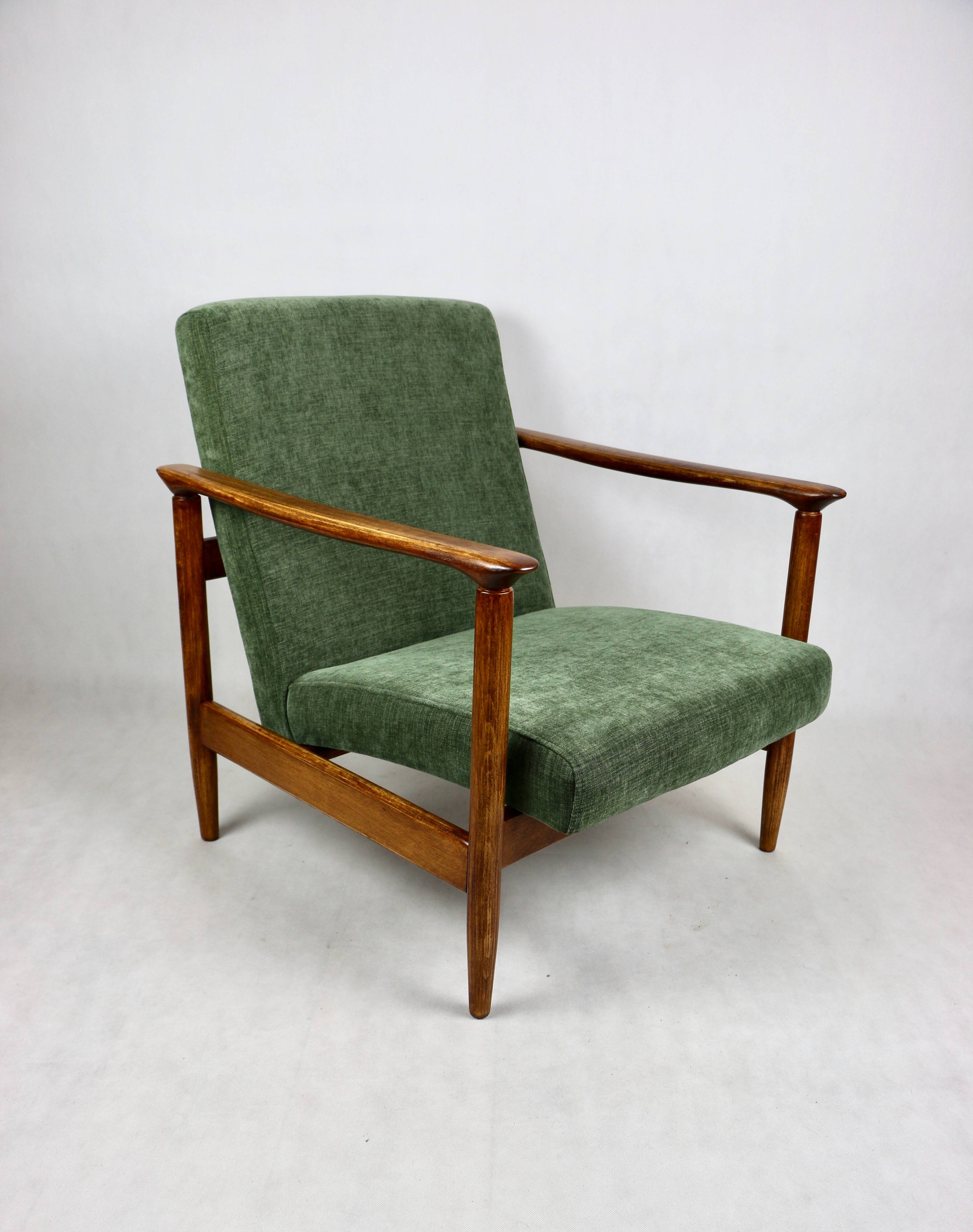 Green Olive GFM-142 Armchair attributed to Edmund Homa, 1970s