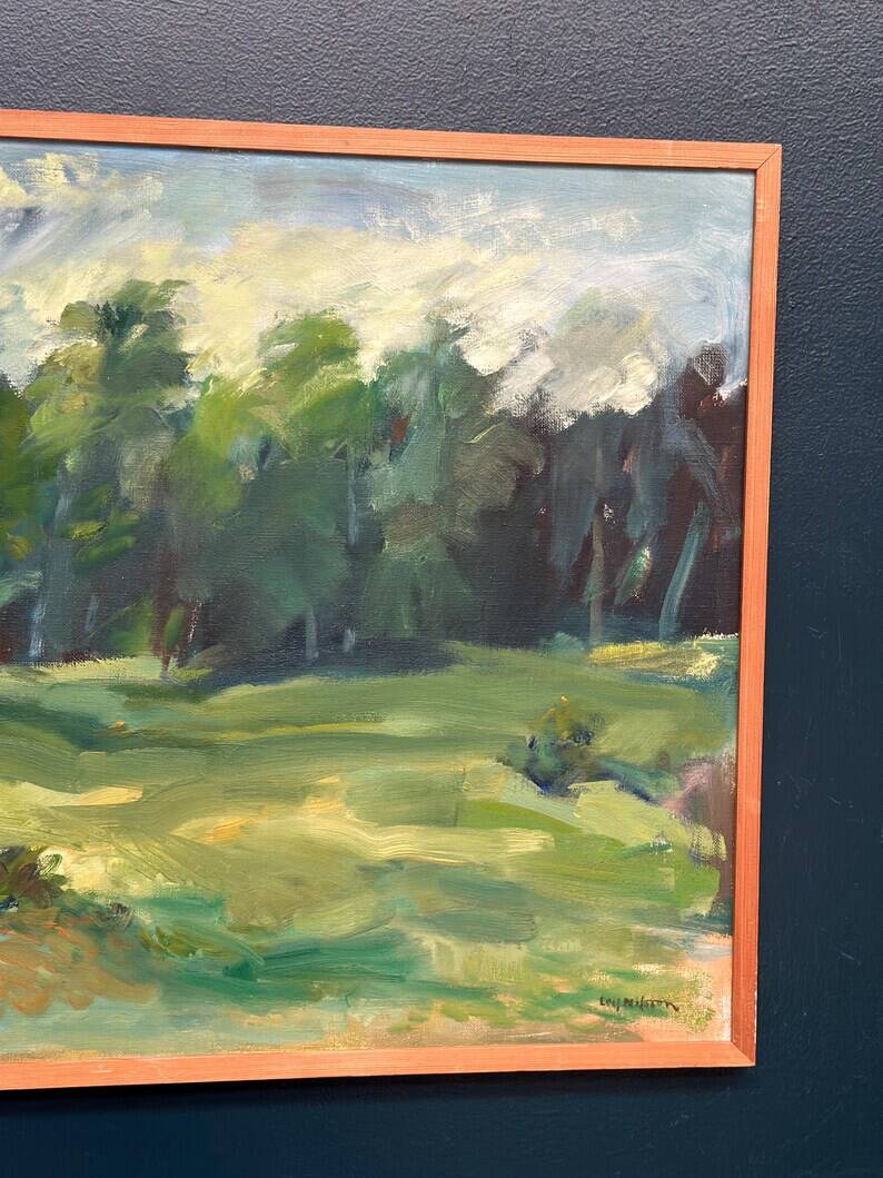 Original Swedish Oil on Canvas “Forest” by Leif Nilsson – Signed – Vintage