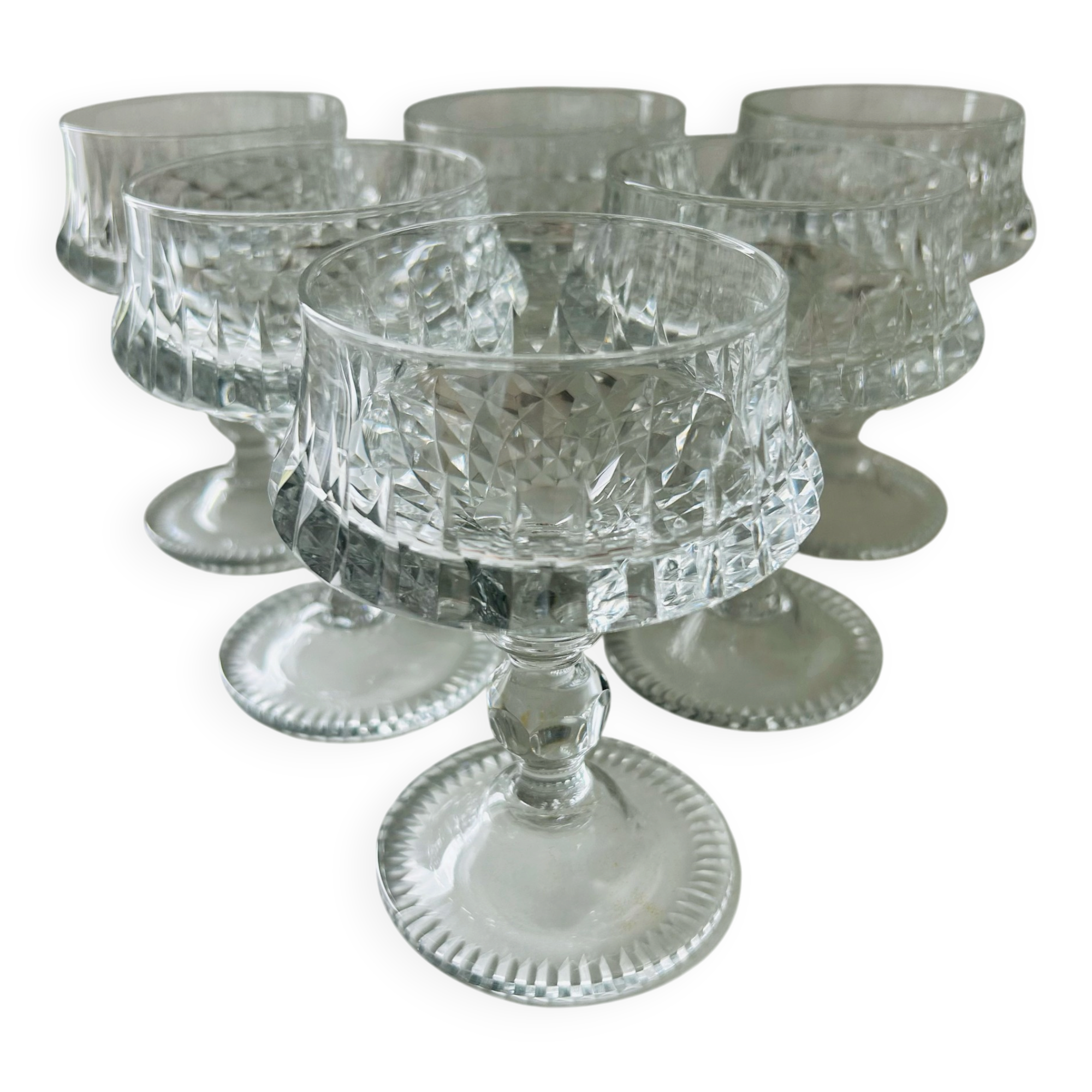 Service of 6 ice cream bowls