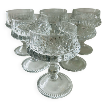 Service of 6 ice cream bowls