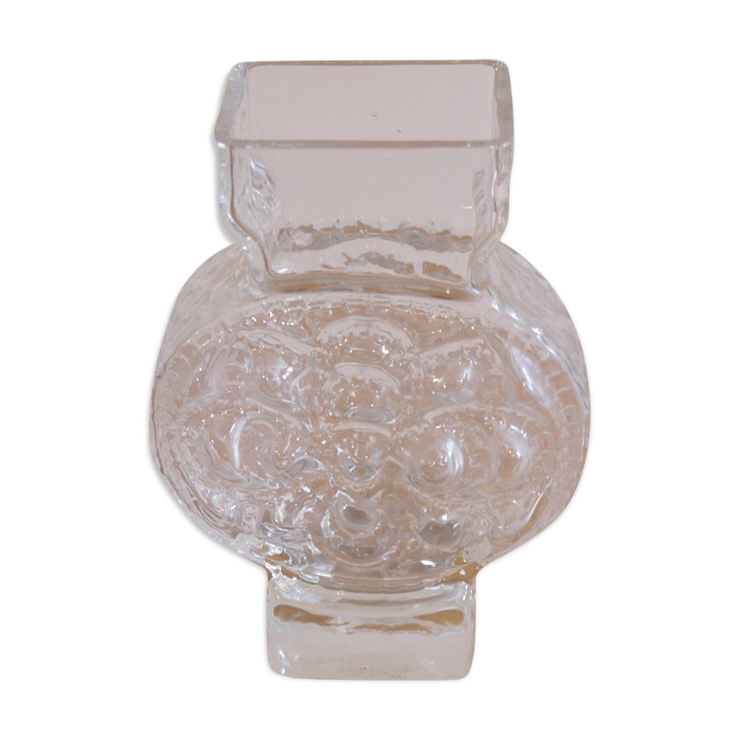 Vintage Finnish glass vase 1970