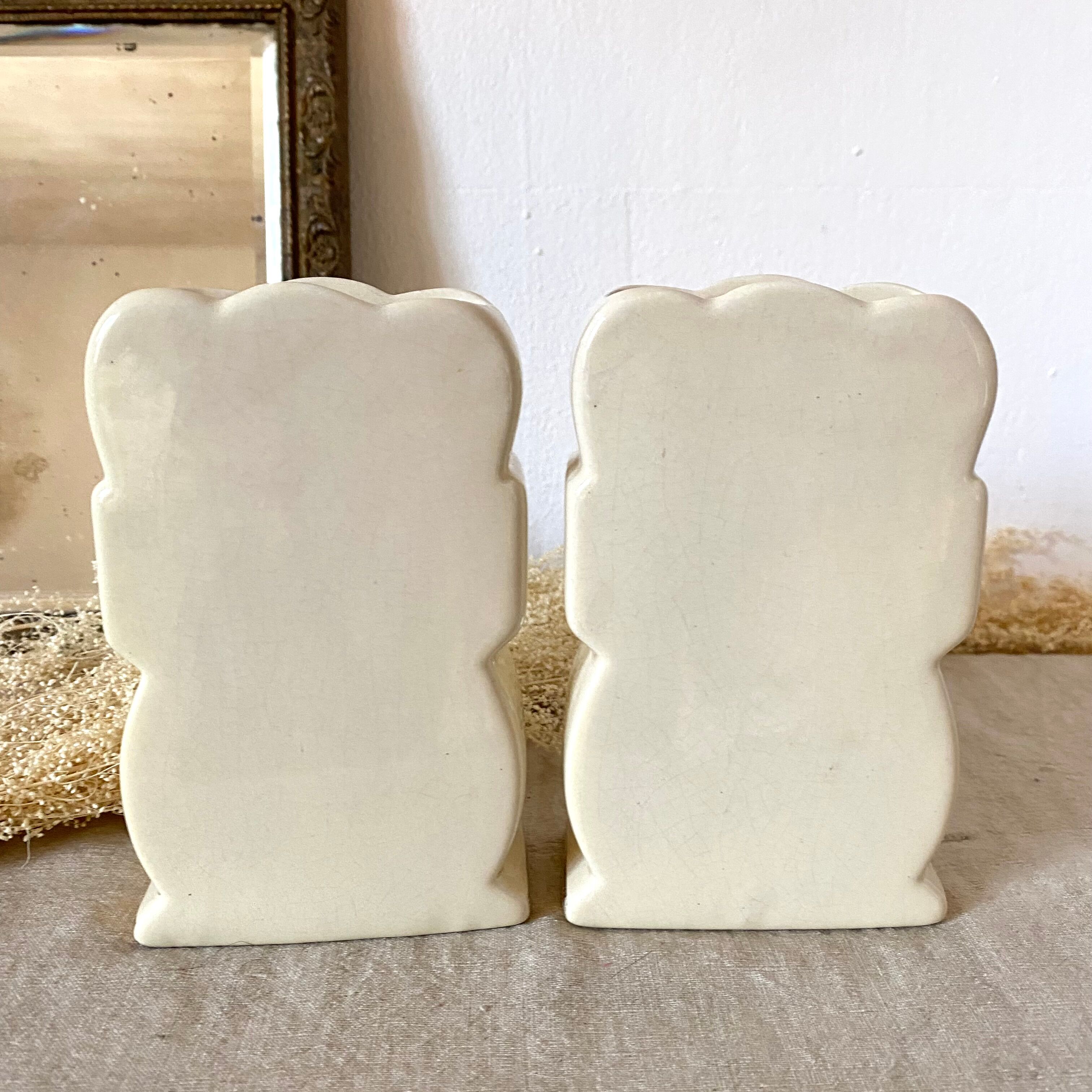 Pair of art deco fireplace vases