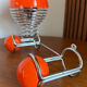 Patère double "Boule" Orange & Chrome  Space Age