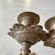 Pair of brass wall candle holders