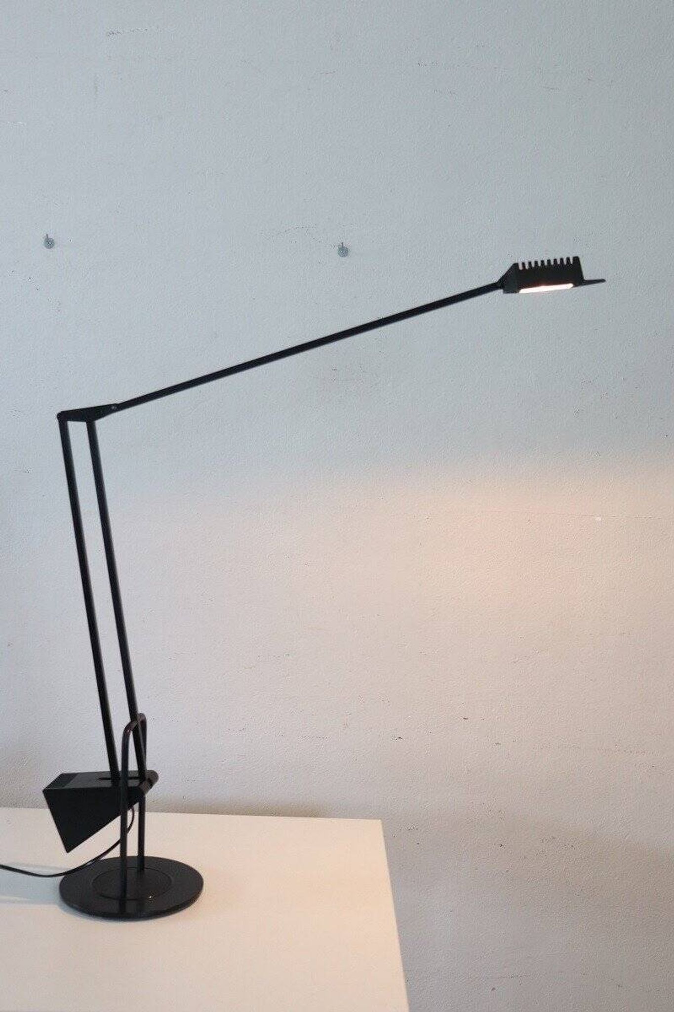 Black Metal Postmodern Table Lamp By Fridolin Naef For Luxo, 1980s