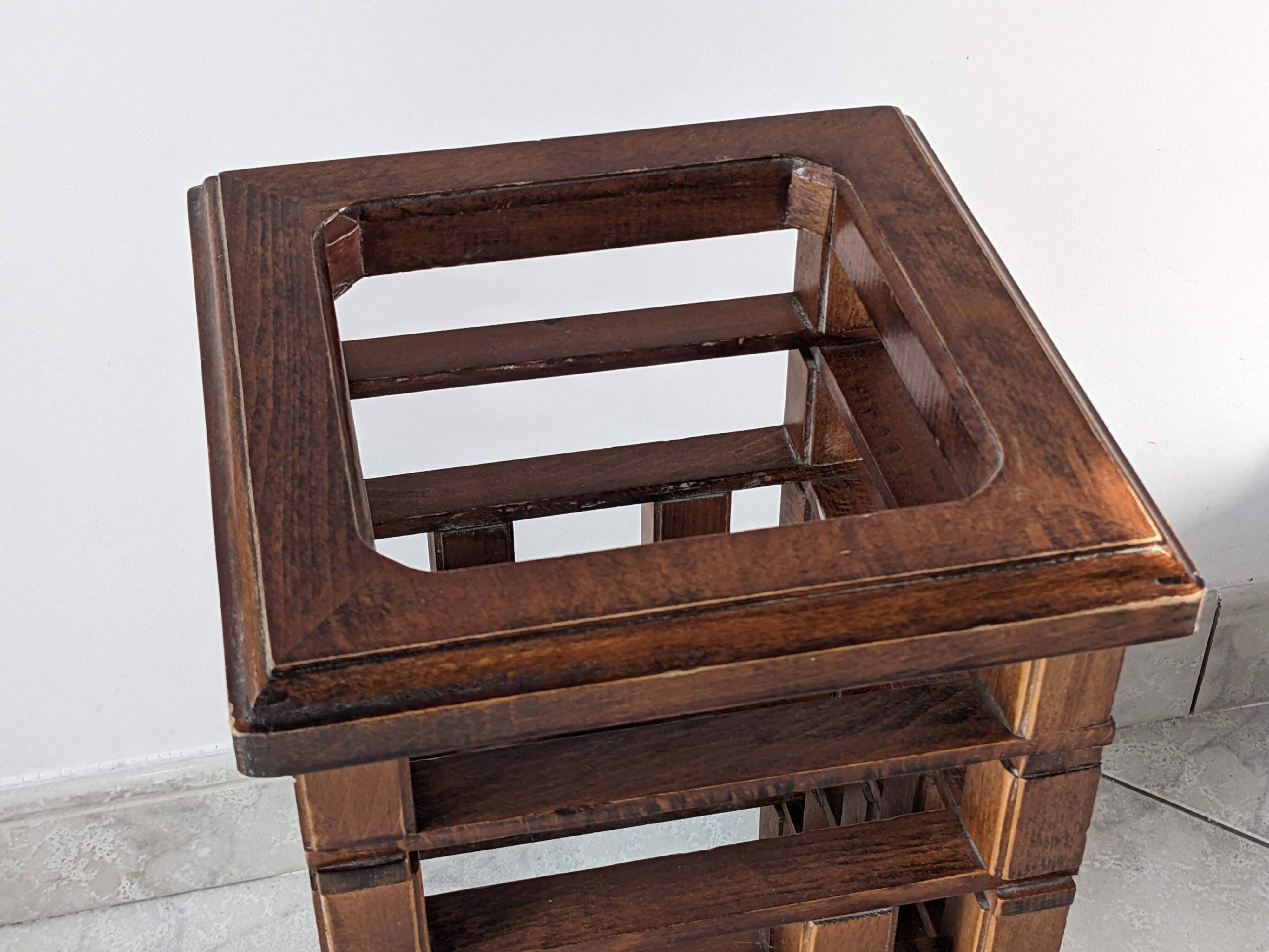 Vintage wooden umbrella stand