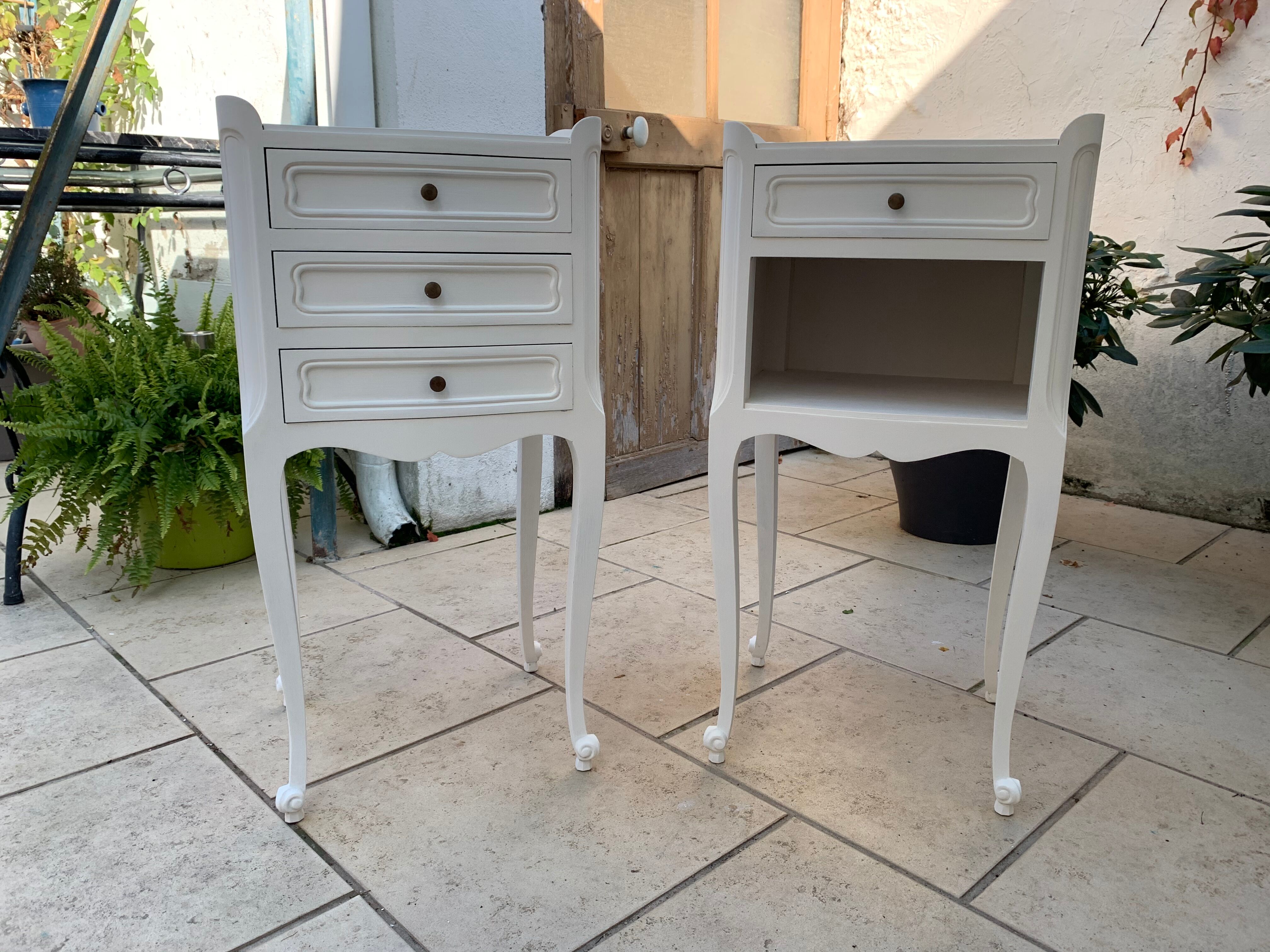 Louis XV-style bedside pairs
